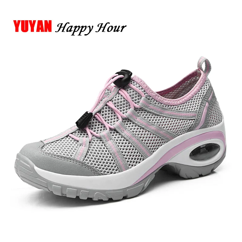 

Fashion Spring Summer Shoes Women Mesh Sneakers Breathable Thick Hard Outsole Casual Shoes Ladies Brand Women's Flats A031