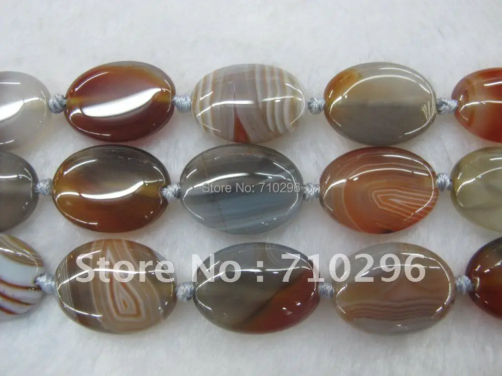 

Botswana Agat e 25x35 mm Oval everlast Jewelry Beads 5 string/lot.15.5''/string