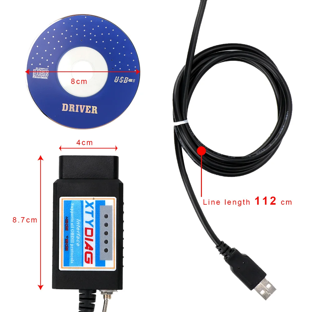 LEEPEE ELM327 V1.5 USB переключатель для Forscan OBD2 диагностический сканер ELM 327 CAN/MS может PIC18F25K80 чип
