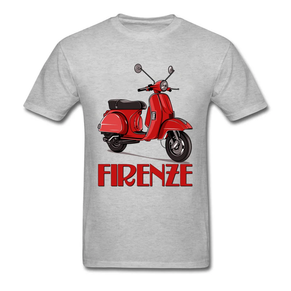 O Neck Piaggio-Vespa- All Cotton Male Tshirts comfortable Short Sleeve Tops Tees Dominant Casual Tops Shirts Top Quality Piaggio-Vespa- grey