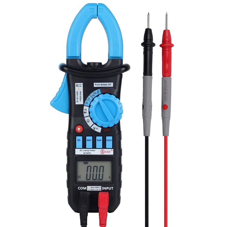 

BSIDE ACM01 Digital AC Current Clamp Meter 1999 Counts Multimeter AC/DC Voltage Resistance Meter Tester Pinza Amperimetrica