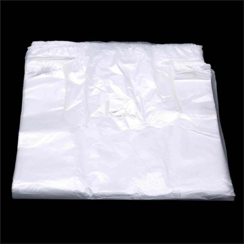 Новинка 100 шт прозрачные пакеты пластиковые пакеты для супермаркета с ручкой сумка для покупок упаковка для пищевых продуктов 15-26 см/20-30 см/24-37 см/28-48 см