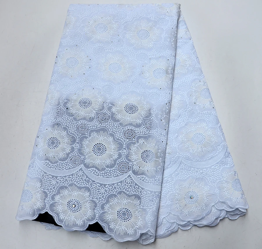 

New Design 2018 African Dry Lace Fabrics High Quality Cotton Lace Fabric Swiss Voile With Stone Swiss Voile Lace In Switzerland