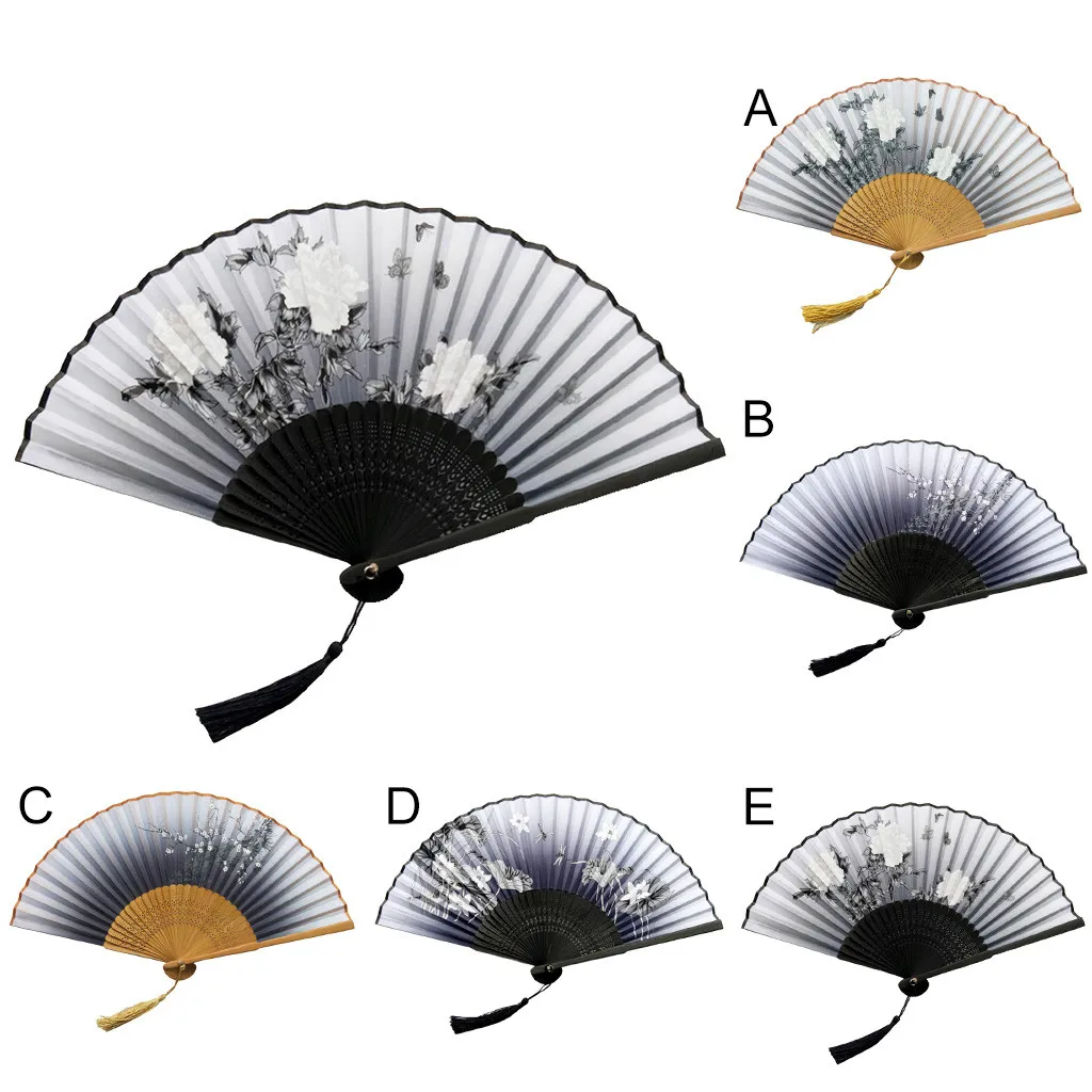 Китайский складной веер ручной вентилятор бамбуковые вееры женские выдолбленные бамбуковые ручной вентилятор Свадебные фанаты ручной душ девушка