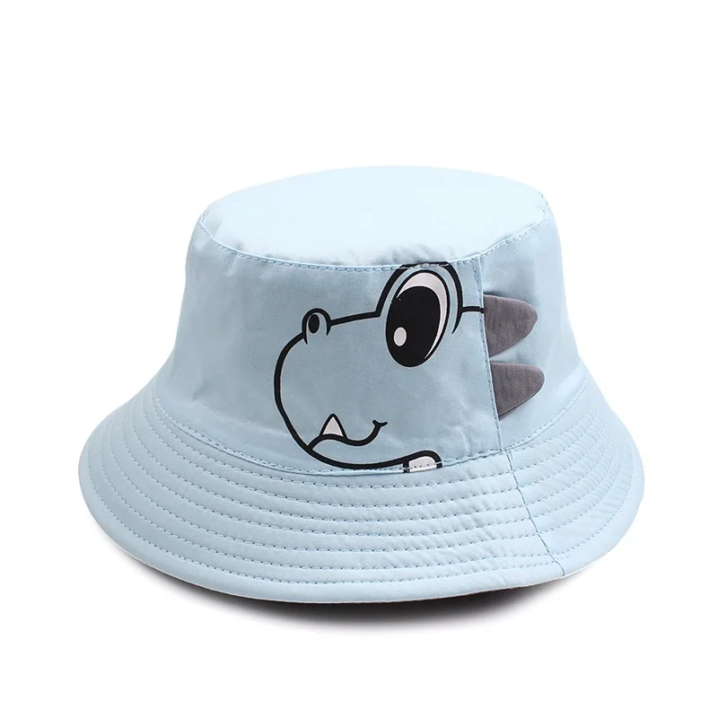 2019 Cartoon Dinosaur Baby Sun Hat Wide Brim Sun Protect Boys Cap Reversible Baby Girls Summer Hat 2-5 Years Baby Boys Clothing (18)