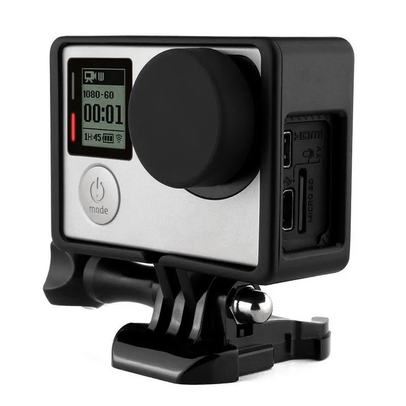 New Standard Border Frame Mount UV Lens Protective Housing Case+Basic Mount+Screw+Lens Protector Cover For Gopro Hero 4 3+ 3