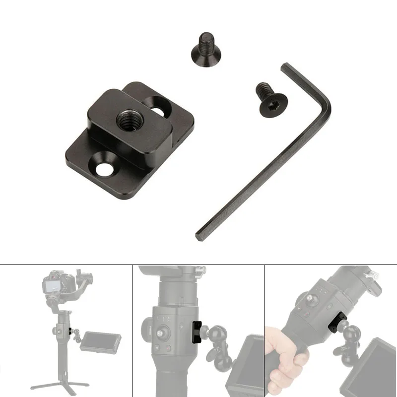 Video Monitor Mounting Plate Replace Mount 1/4 Screw Adapter Compatible