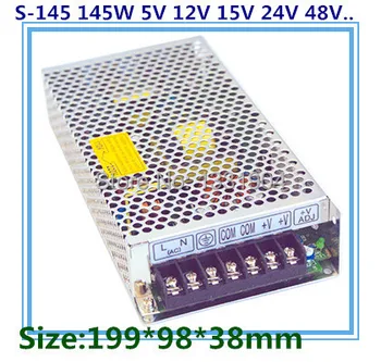 

LED switching power supply S-145,145W single phase output,AC input, output voltage 5V,12V.15V,24V transformer can be selected