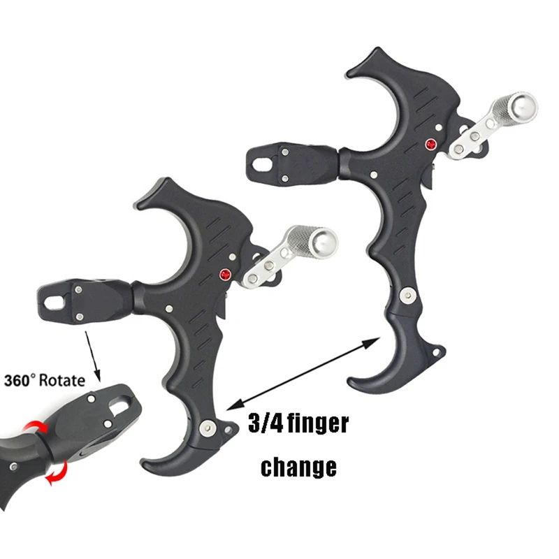 360 градусов вращающийся зажим соединение смычка со спицами 3/4 пальцы стрельба из лука релиз