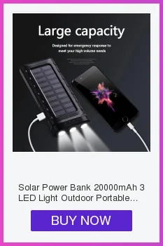 Power Bank 20000mAh аккумулятор на солнечной батареи Экстремальный мобильный телефон пакет двойной USB светодиодный внешний аккумулятор для IPhone Xiaomi samsung