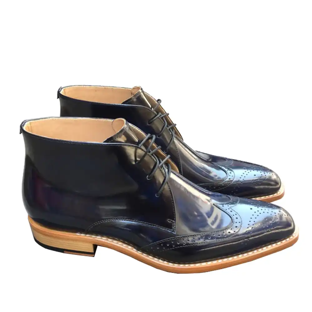 blue wingtip boots