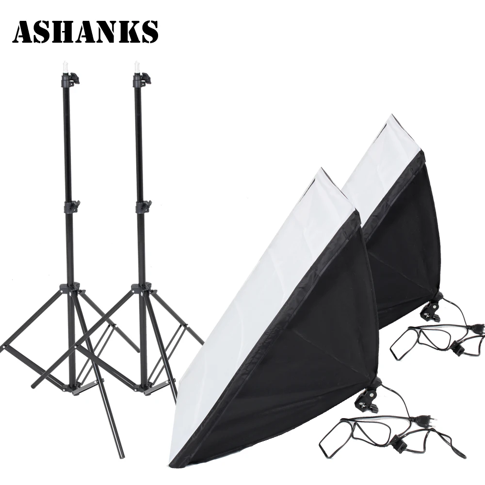 

Photo Studio Softbox Kit Photo Light Box of 2PCS Softbox Light Stand for E27 Bulb Photography Camera Photo Studio Diffuser