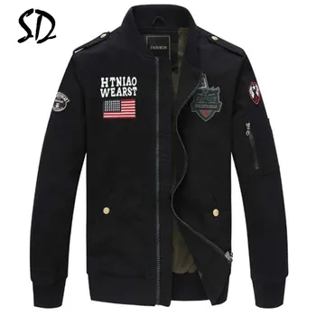 

Military Jacket 2019 New Hot Selling Men Autumn Jacket Mens Spring Coat Washed with Water Cotton Jacket Leisure Fashion Jacket