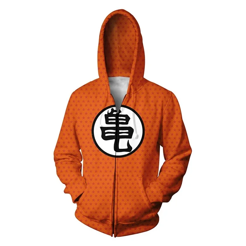 Новые модные Для мужчин зимняя куртка Dragon Ball Z Сон Гоку аниме с капюшоном смешно