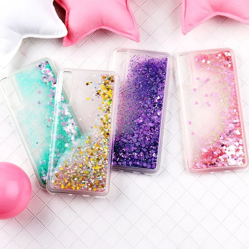 

Dynamic Liquid Case For Samsung Galaxy A7 2018 Cases Glitter Bumper Samsung A5 2017 A6 Plus J4 J6 J7 Prime J8 A3 2016 Covers