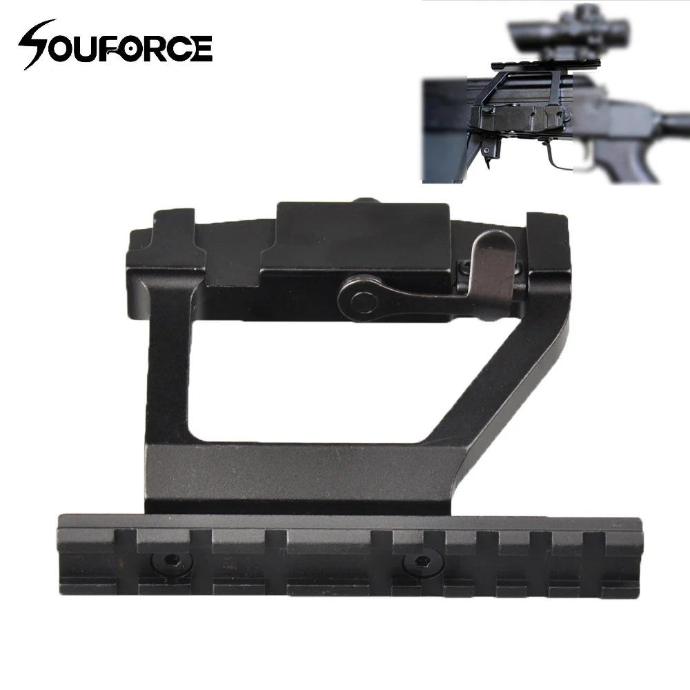 

Heavy Duty Quick Detach 20mm Rail Lock Scope Mount Base for AK Side Mount AK 74U SVD AK 74 Rifle Hunting