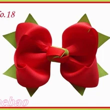 Новинка, 500 шт., костюм для девочки, Бутик 4,5 '', тон, листья, бант для волос, смешанный цвет, эксклюзивная заколка для волос