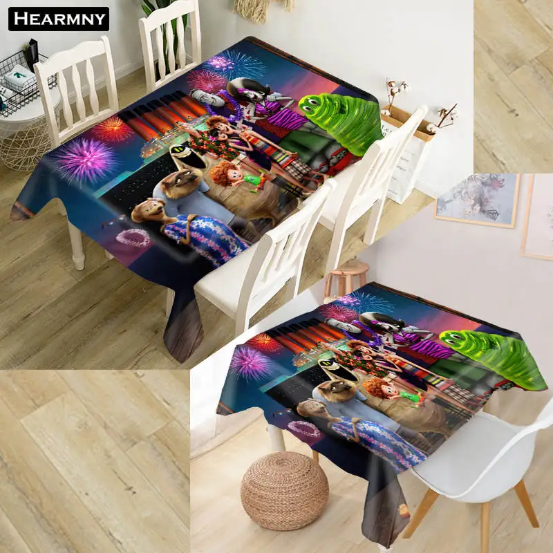 Custom Hotel Transylvania Tablecloth Kitchen Dining Table Decorations Home Rectangular Party Table Covers Office Plain More Size