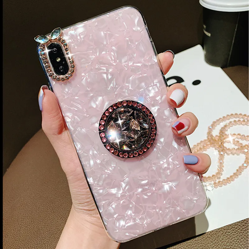 Роскошный Шикарный чехол раковина для OPPO K5 Рино 4 3 Pro Realme 5 C2 X2 X XT A1K A8 A31 A91 A92S A52 с