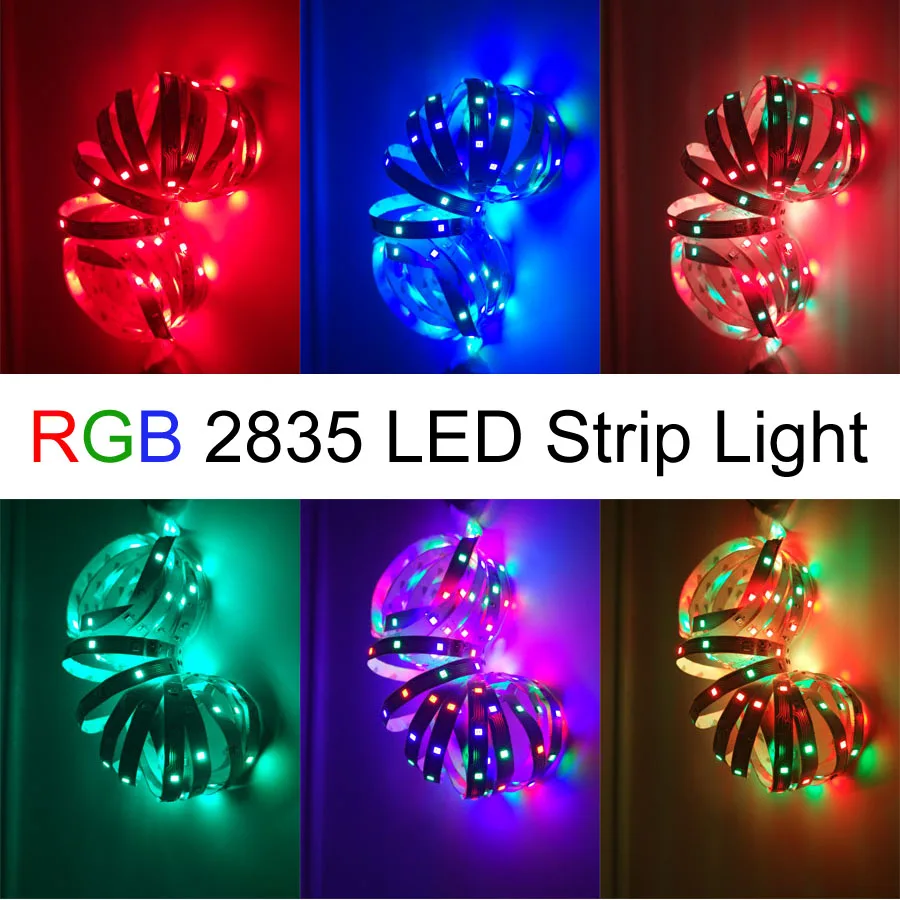 СВЕТОДИОДНАЯ лента SMD 2835 RGB Светодиодная 5 м 10 гибкая световая 3528 диод DC12V +