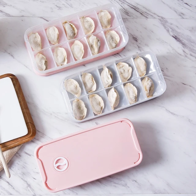 Plastic Dumpling Box Home Frozen Dumplings Storage Box Refrigerator