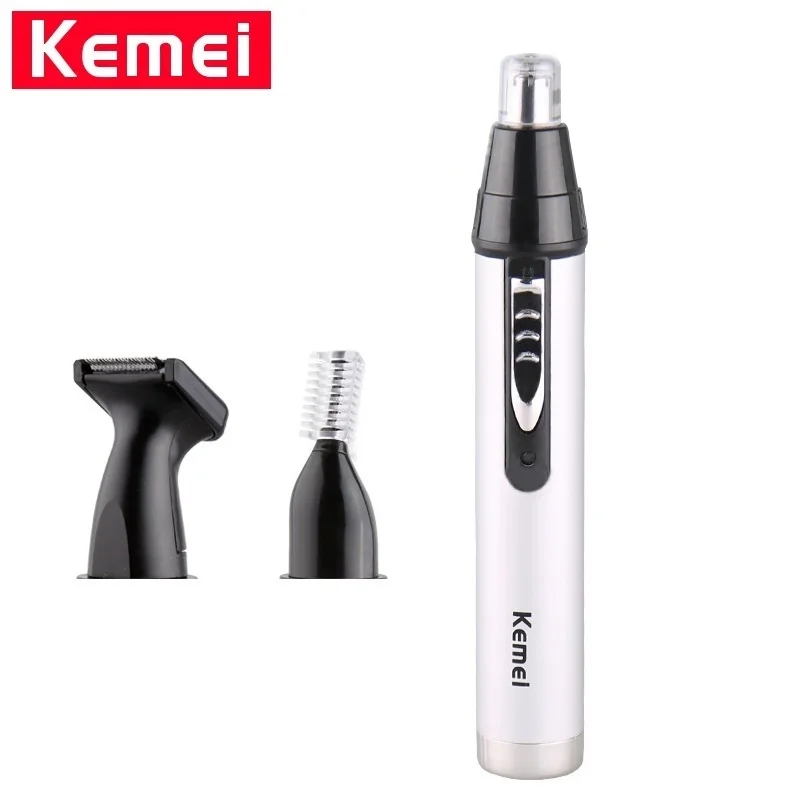 Kemei KM-6651 триммер для волос в носу очистка ушей 3 в 1 Многофункциональный перезаряжаемый триммер для стрижки волос электрическая бритва