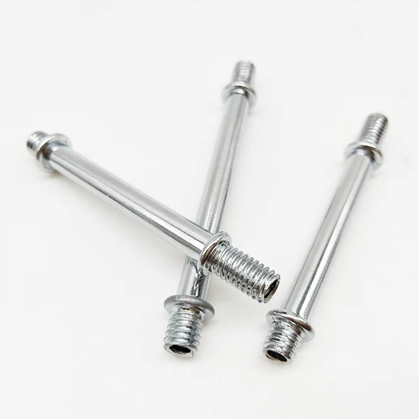 

M6 Steel hollow screw light branch Lamp rod connector screw silver tip thread rnut hanging ceiling light wire grommet hole