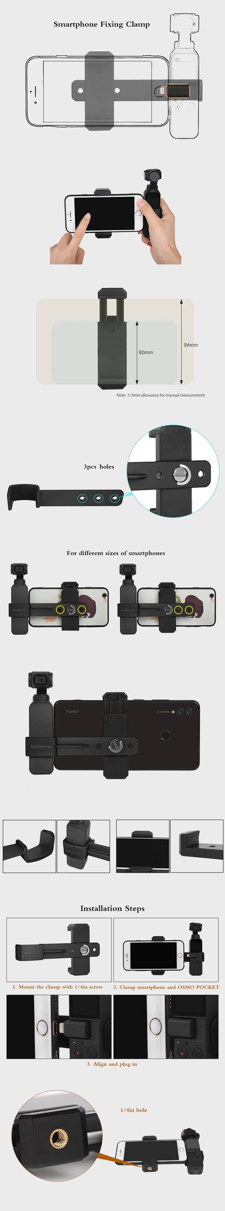 Phone holder for Osmo Pocket0