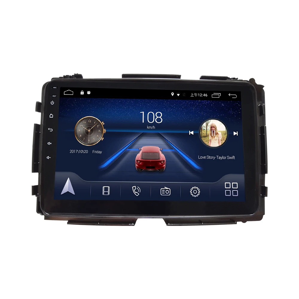 Discount 4G Lte Android 9.0 Car multimedia navigation GPS DVD player For Honda Vezel XR-V 2013-2019 years IPS screen audio Radio stereo 1