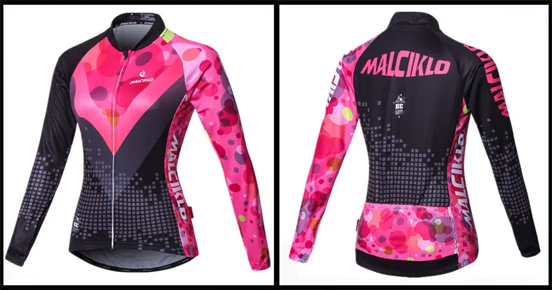 Зимняя куртка для велоспорта размера плюс, женская розовая спортивная одежда с длинным рукавом для велоспорта, одежда для горного велосипеда, Джерси для велоспорта, Ropa Ciclismo Mujer