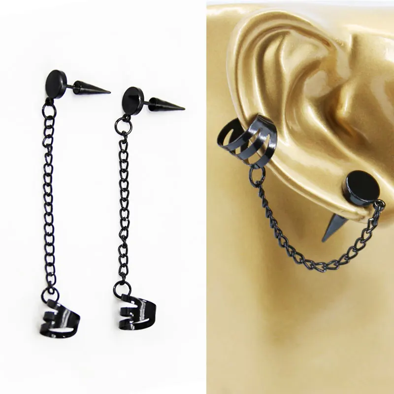 

1Pcs Punk Earrings For Women Earings Fashion Jewelry Men Small Ear Studs Ladies Black Earring Statement Geometric Accessories