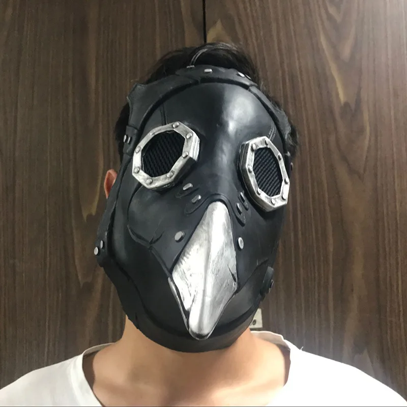 Чума доктор ворона длинный нос стимпанк маска Хэллоуин ужас латексный костюм