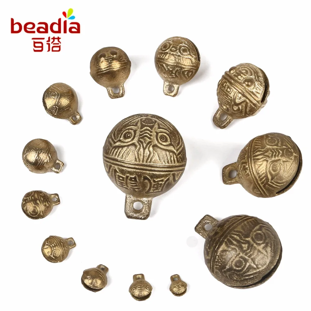 

1-15pcs Brass Metal Jingle Bells Loose Beads Festival Party Decoration Christmas Tree Decoration DIY Crafts adornos de navidad