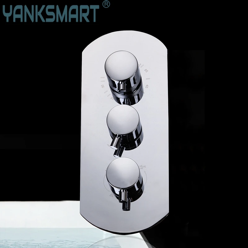 

Shower Mixing Valve Mixer Tap Bathroom Bath Shower Faucet Mixer Valve Wall Mounted Faucets Thermostatic Shower Faucets Valve