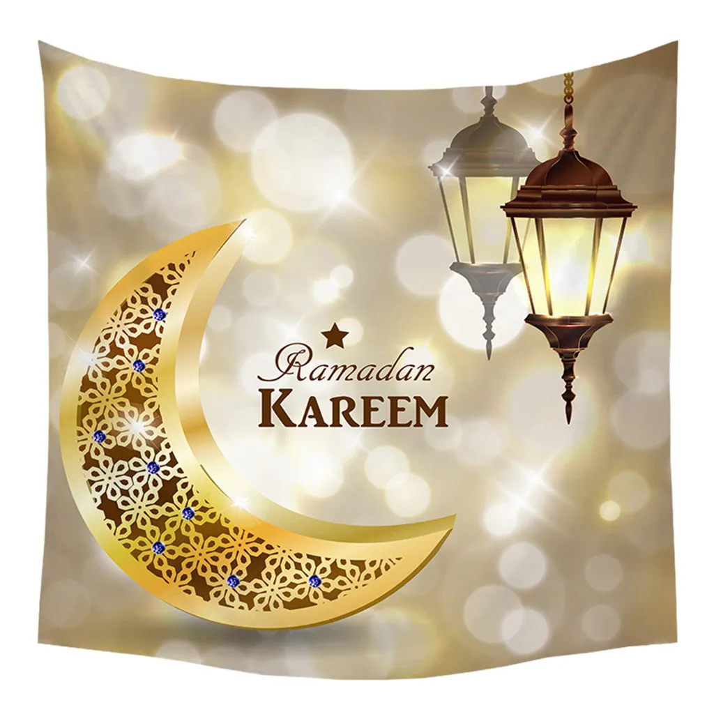 

Ramadan Decoration 150*130cm Eid Mubarak Decor Backdrop Wall Tapestry Ramadan Mubarak Kareem Islamic Muslim Party Wall Cover