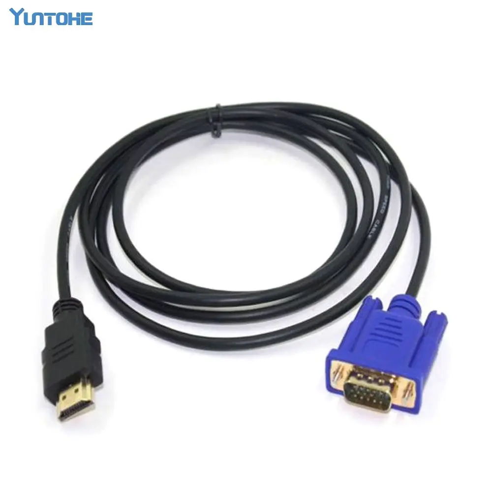 

Wholesale 1.8M HDMI Male to SVGA VGA M Converter A/V Cable Lead 100pcs/lot Free Shipping