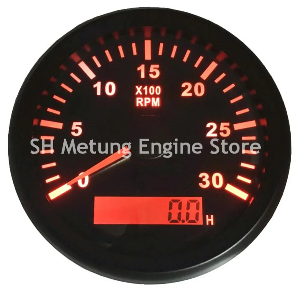 1pc 85mm Diesel Engine Tachometers 0 3000RPM Rev Counters 9 32vdc