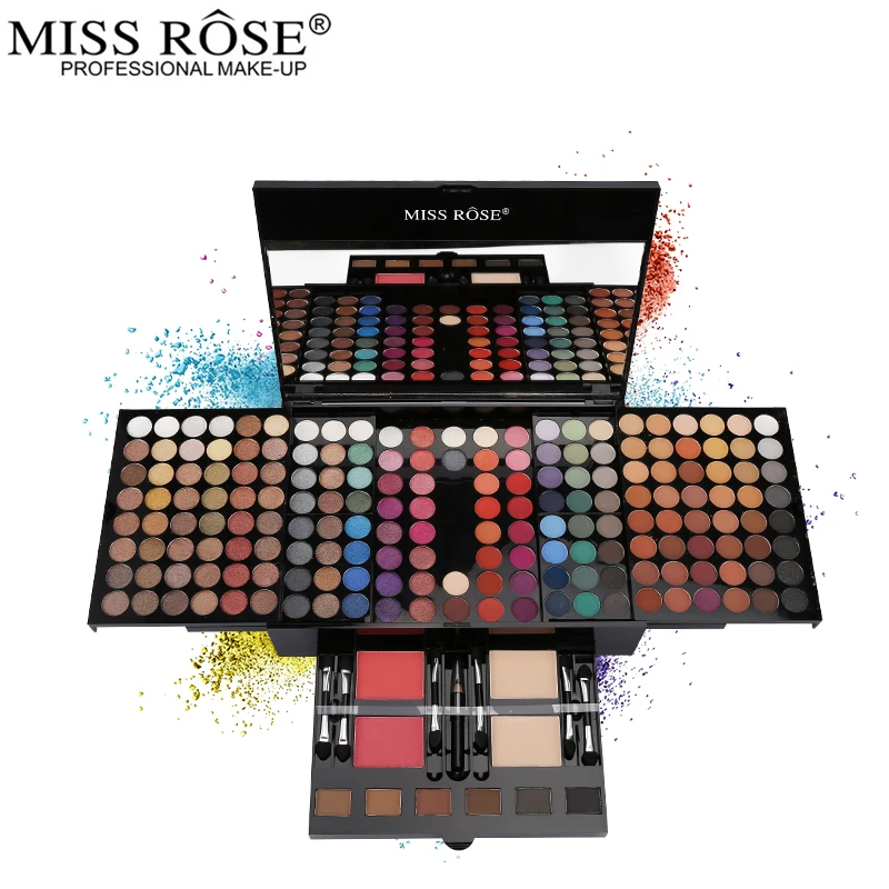 Miss Rose Box форма тени для век модный женский чехол Полная профессиональная палитра макияжа консилер Румяна косметический набор