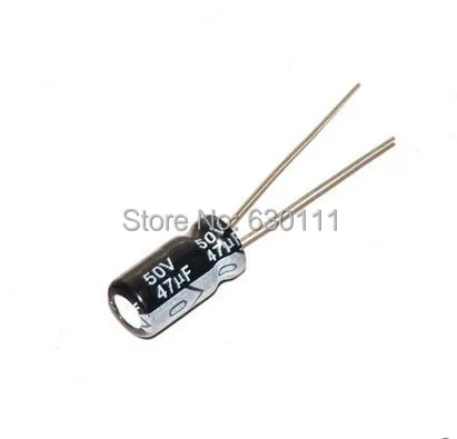 47 мкФ 50V 105C 6x12 мм алюминиевый электролитический конденсатор 50V47UF радиальный
