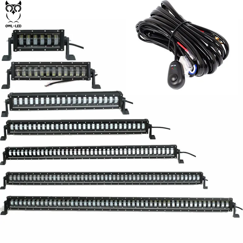 

OWL-LED 6D Lens 10 - 52 inch LED Bar Single Row Led Light Bar Work Light for 4x4 Offroad Off road 4WD Truck ATV 12V 24V Trailer