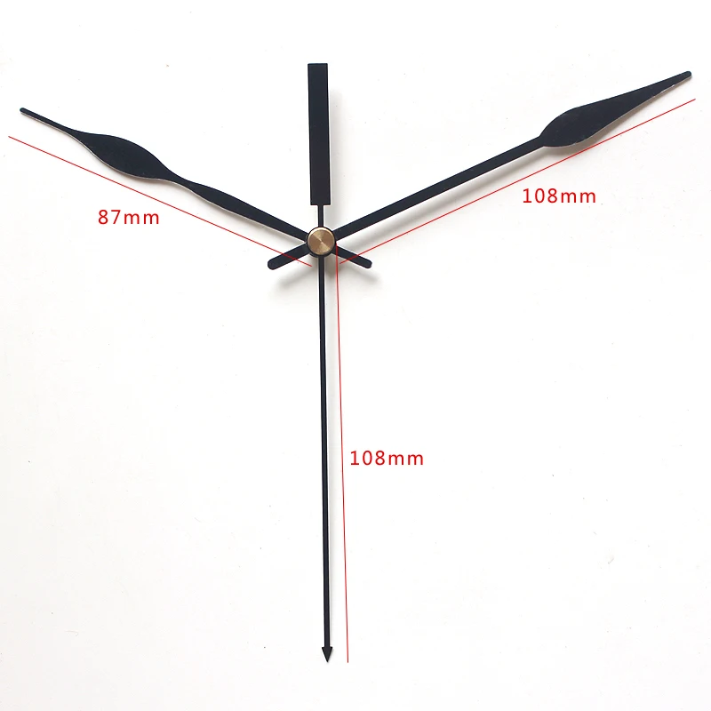 100sets Rhythm Shaft Black Long Hands 58 DIY Clock Hands Quartz Clock