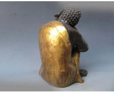 12 templo Народная бронзовый antiguo кобр meditar descansar estatua де буда медь бронзовые украшения