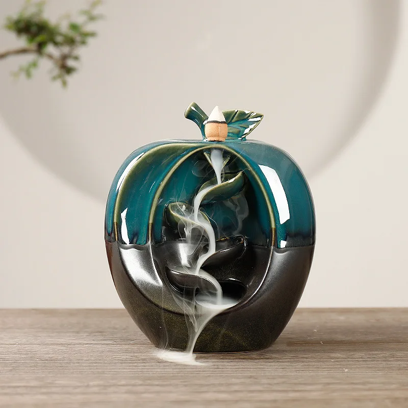 Креативный подарок яблока груши в форме курильница для благовоний горелка водопад печь для ароматерапии курильница ладан держатель домашний декор