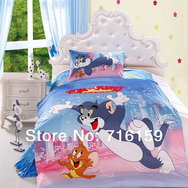 2014bedding Set 3pc Bedclothes 100 Cotton Tom And Jerry Duvet