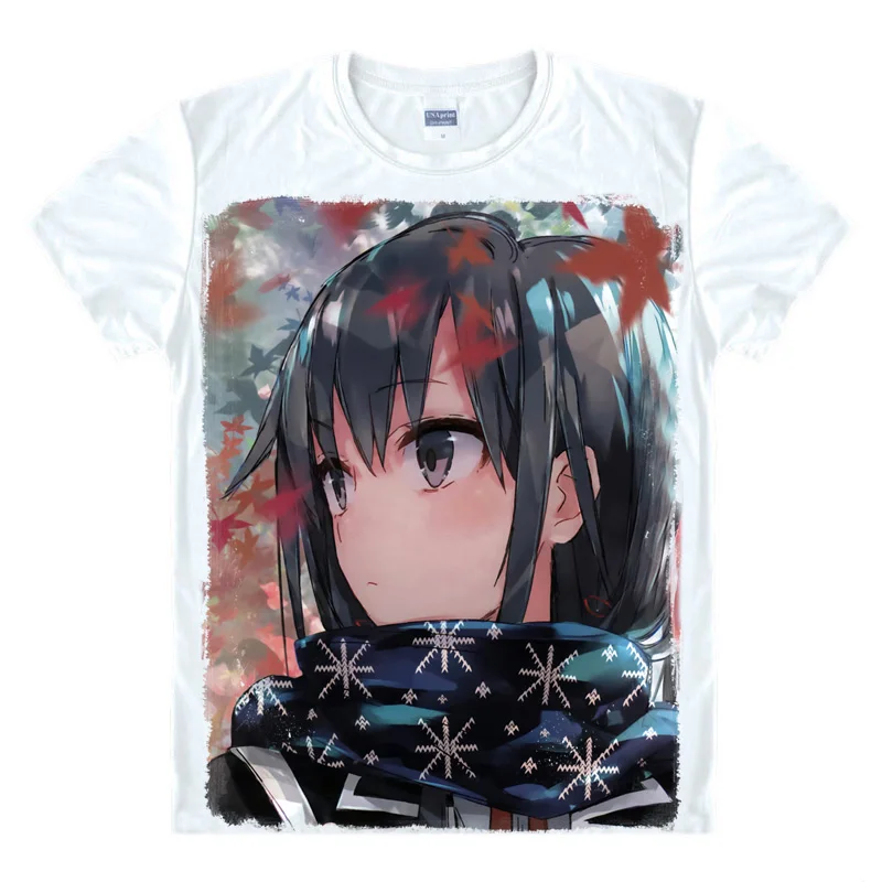 Coolprint Футболка с изображением в стиле аниме путаница oregairu Hamachi футболки короткий рукав Yukino Yukinoshita Yui Yuigahama Косплэй motivs Аниме футболки - Цвет: Style 7