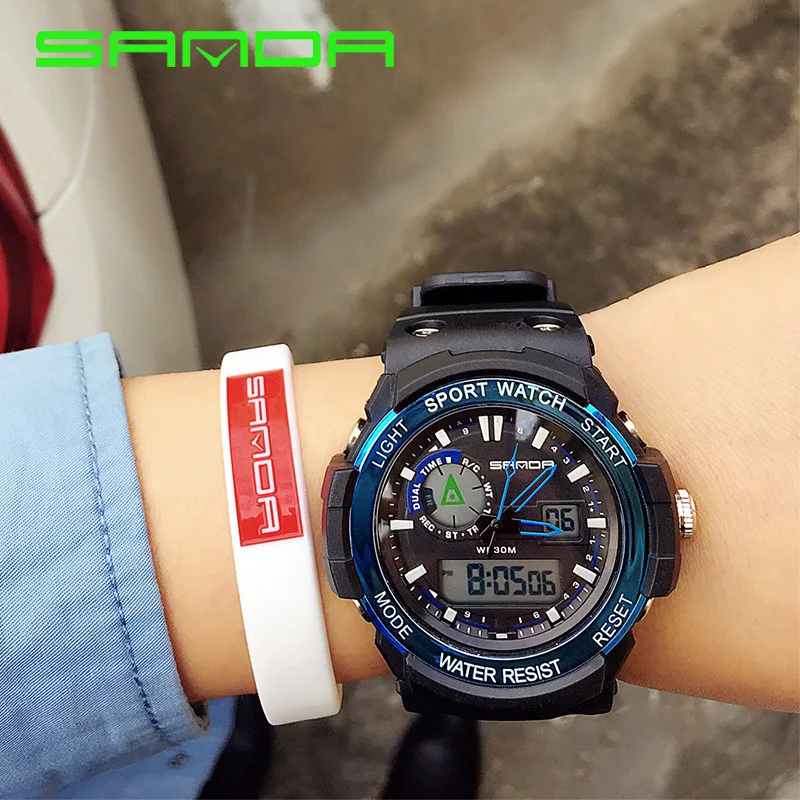 2018 новый бренд SANDA спортивные часы для мужчин женщин любовников Montre Homme