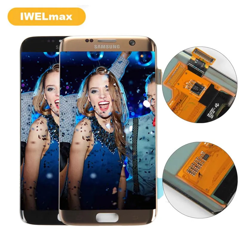 

Warranty 5.5'' Super AMOLED Screen for SAMSUNG Galaxy S7 Edge LCD Display G935 G935F G935FD SM-G935 Touch Screen Digitizer