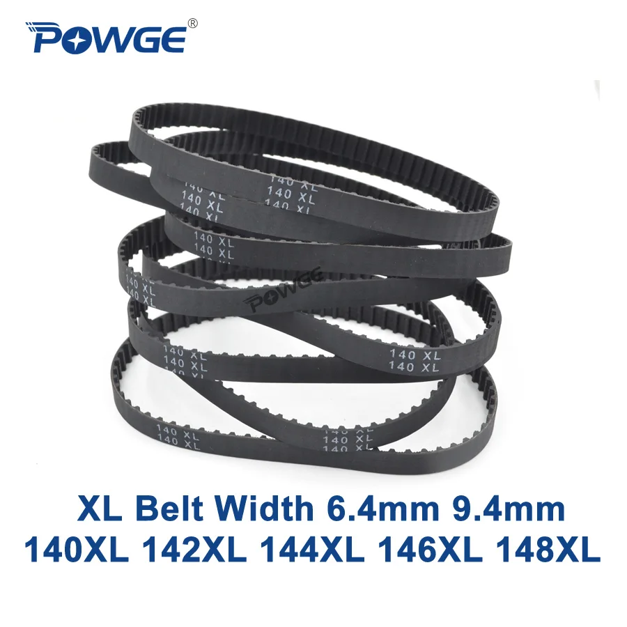 POWGE XL Timing belt 140/142/144/146/148 Width 025 6.4mm 037 Teeth 70