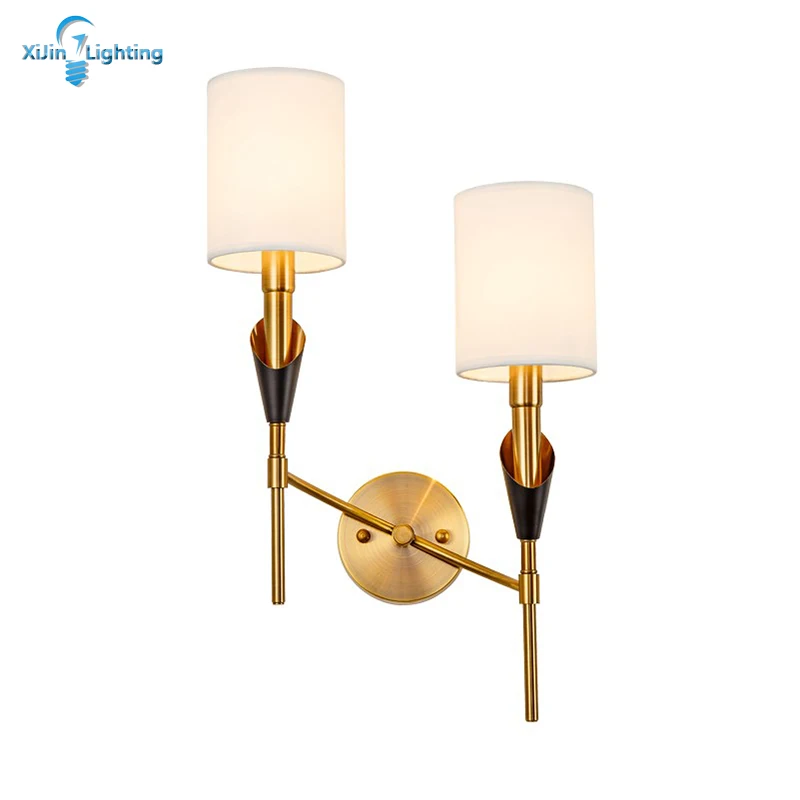 

Nordic Fashion Style Fabric Material Lampshade Wall Lamp Indoor Lighting Modern Wall Lamps For Bedroom