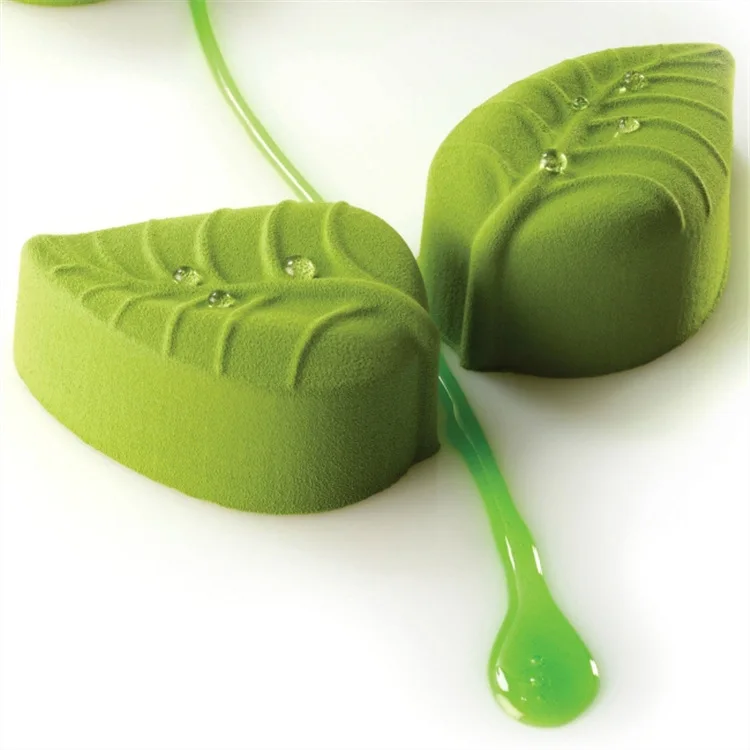 

6 Connected Silicone cake baking mold food grade leaf silica molds for soap making